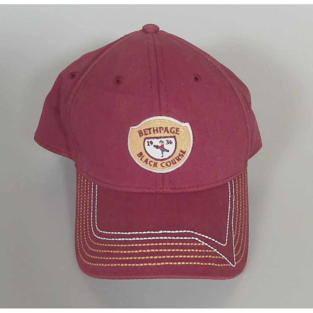 Callaway Bethpage Black Course Hat 1936 Golf Strapback Maroon Red Cap